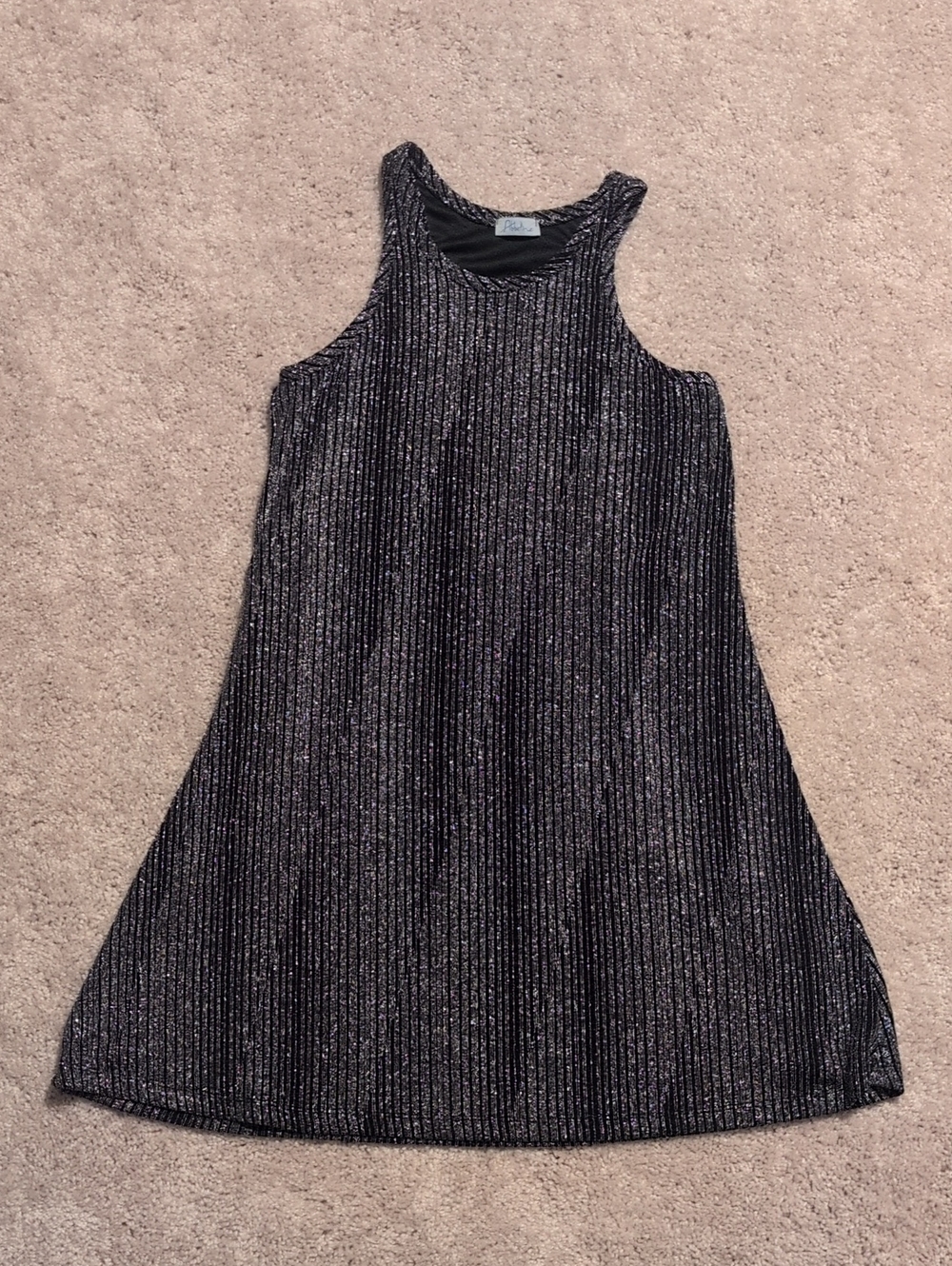 Abbeline Black and Silver Shimmer Knit Top